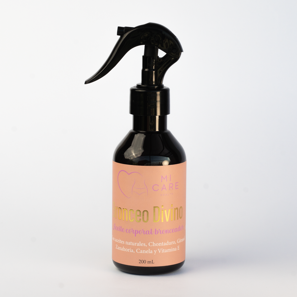 Aceite bronceador corporal Bronceo Divino Mi Care en spray de 200 mL