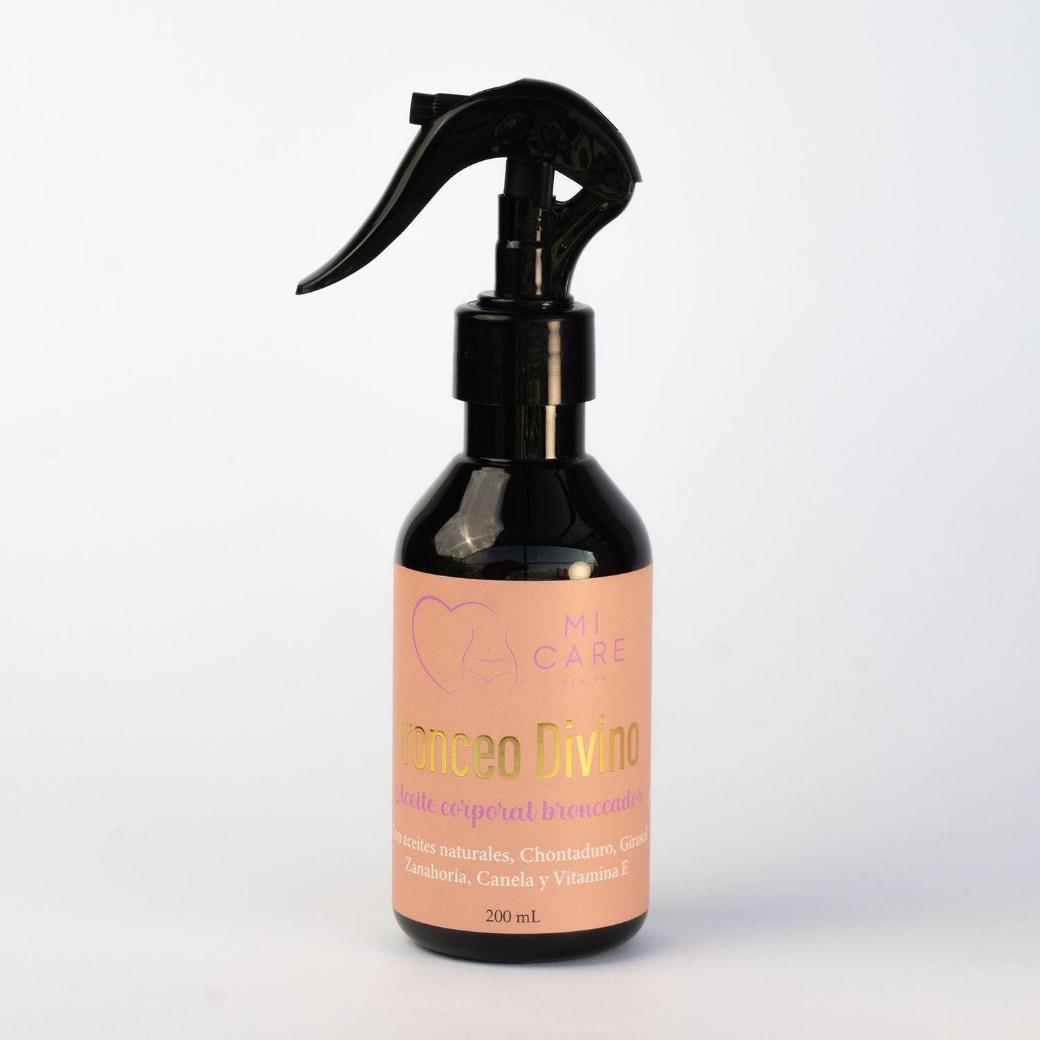 Aceite bronceador corporal Bronceo Divino Mi Care en spray de 200 mL