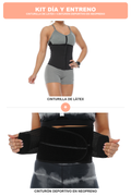 Kit Día y Entreno: Cinturilla de Látex + Cinturón Deportivo en Neopreno