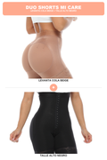 Duo Shorts Mi Care: Levanta Cola Beige + Talle Alto Negro